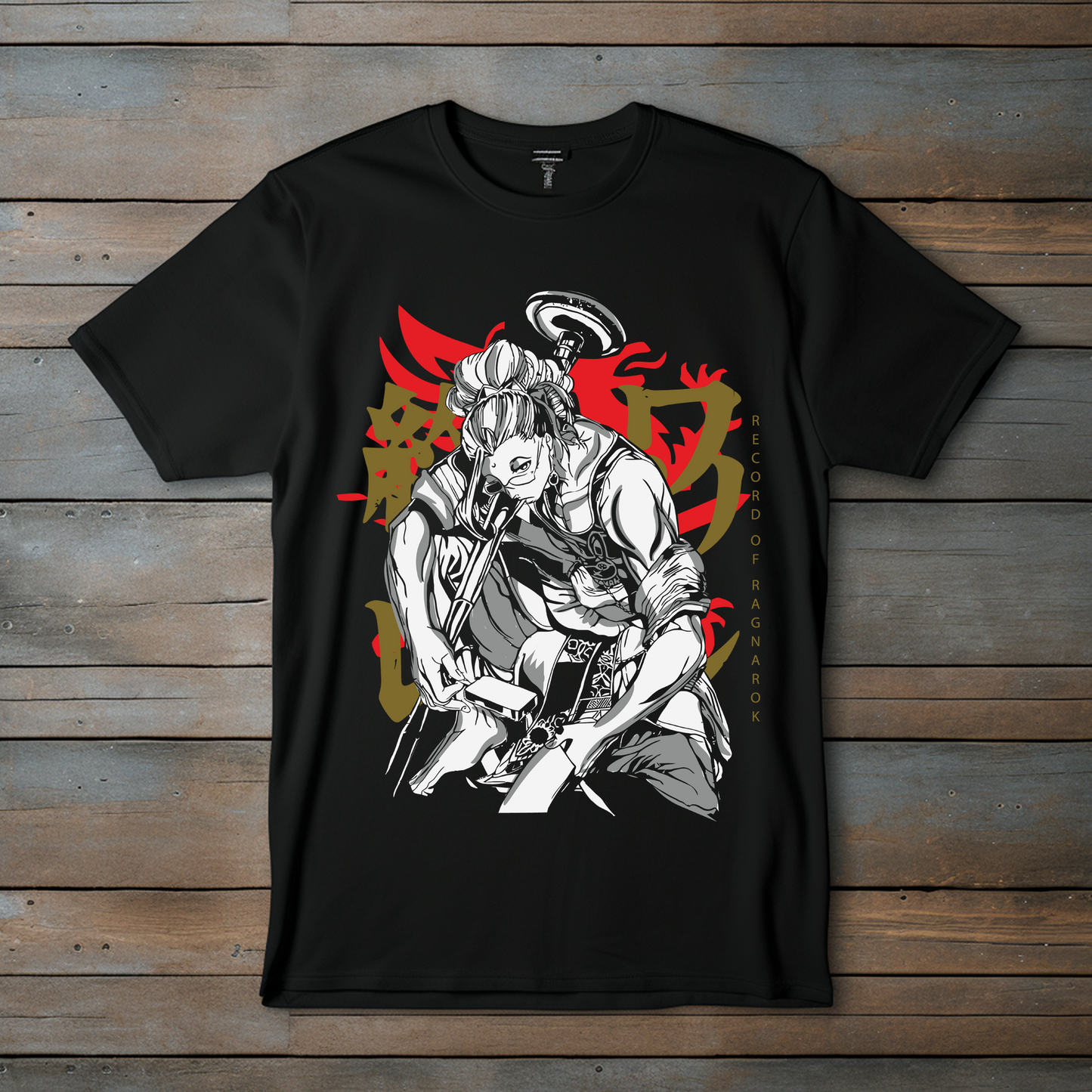 Camiseta "Record of Ragnarok" - Estilo Samurai Intenso