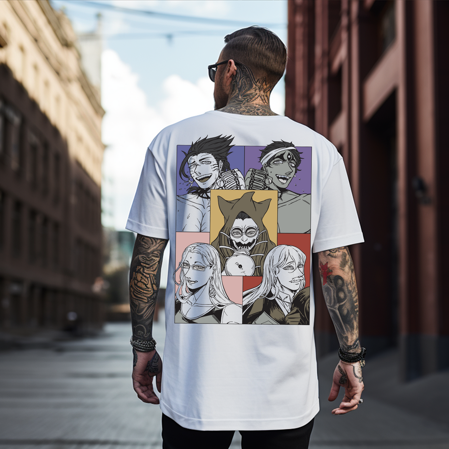 Camiseta Oversize Jujutsu Kaisen Villanos