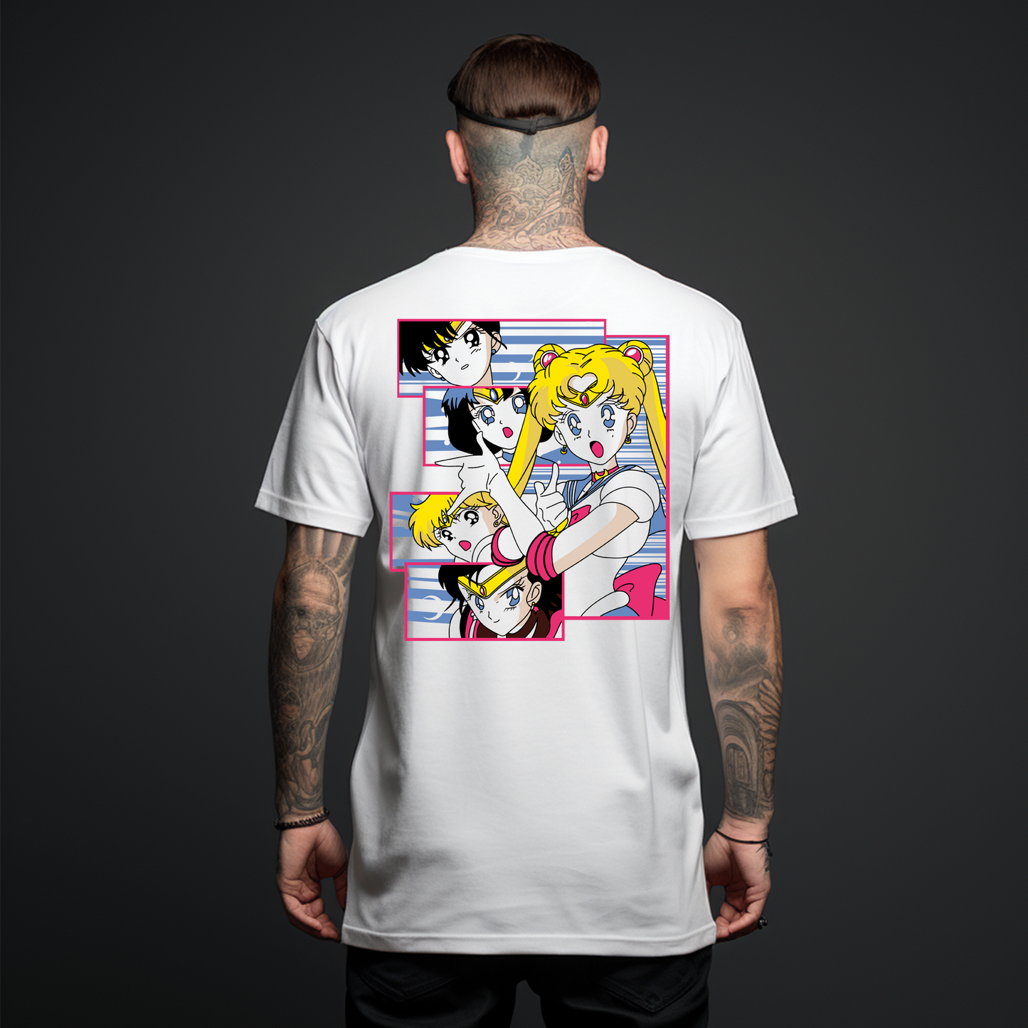 CAMISETA OVESIZE SAILOR MOON GUARDIANAS RETRO