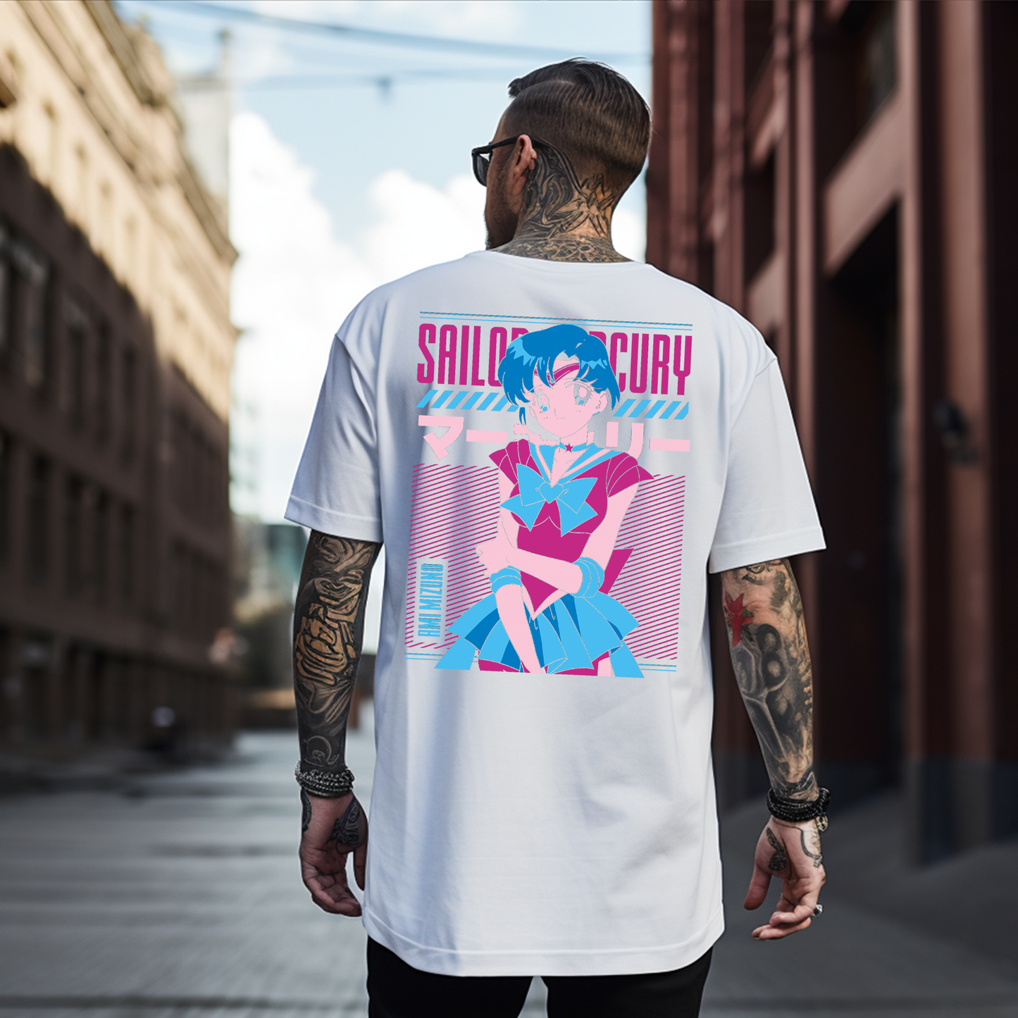 Camiseta Oversize Sailor Mercury "Inteligencia y Elegancia Retro"