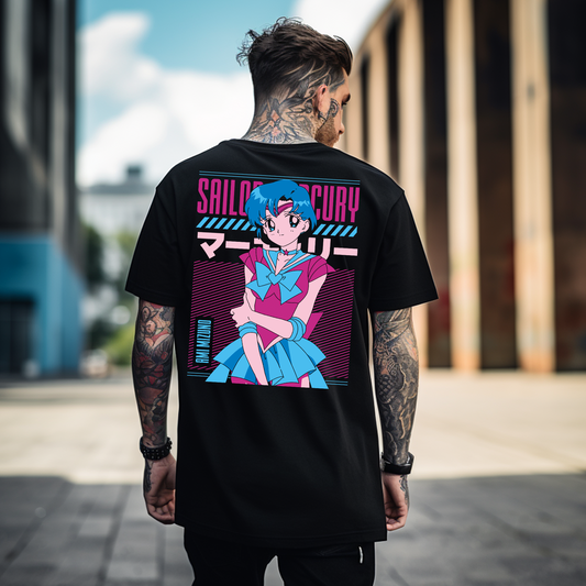 Camiseta Oversize Sailor Mercury "Inteligencia y Elegancia Retro"