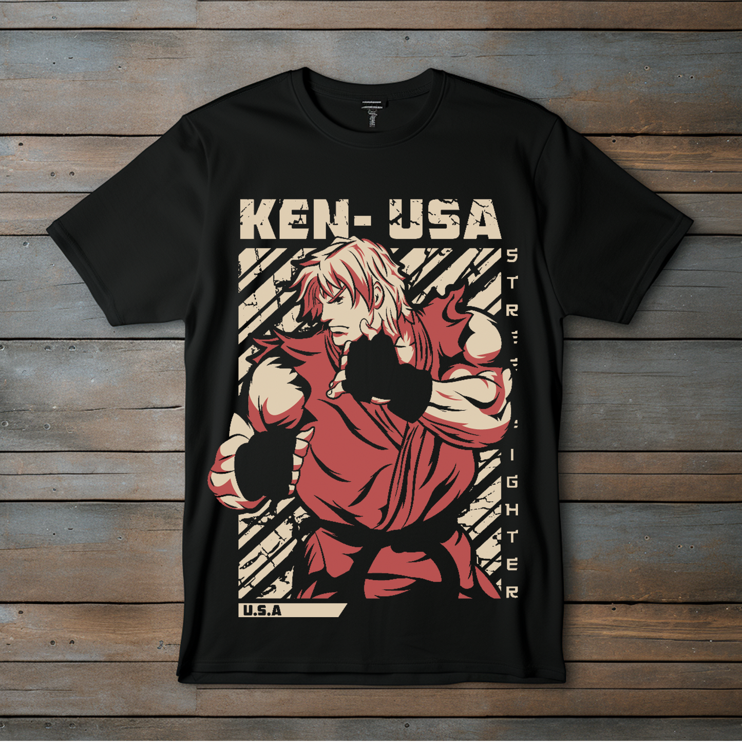 Camiseta Esencial Ken – Pasión y Poder de Street Fighter