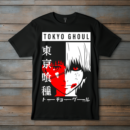 Camiseta Tokyo Ghoul – Diseño "Dualidad de Kaneki" | Estilo Impactante