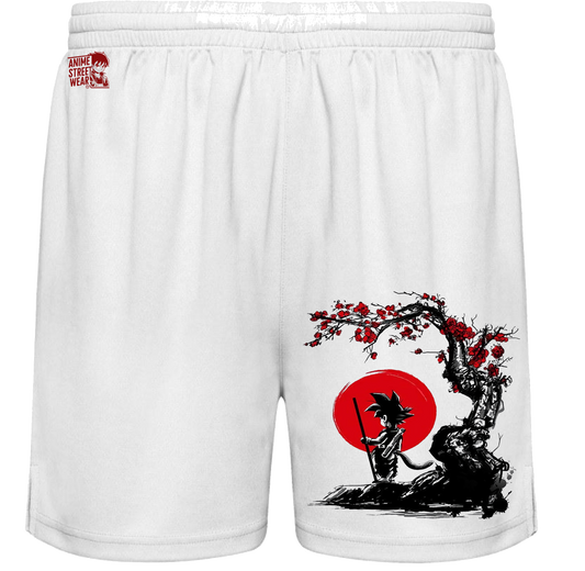 Bañador Blanco Bonsái Goku Sol Naciente - Dragon Ball | Estilo Zen Japonés | Ropa Anime Streetwear
