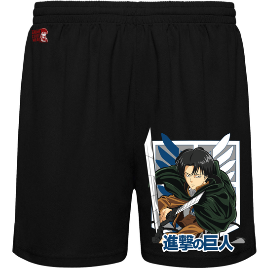 Bañador Negro Levi Ackerman - Shingeki no Kyojin  Ropa Anime Streetwear