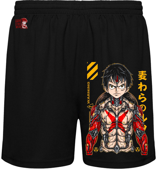 Bañador Negro Luffy Cyborg - One Piece | Estilo Mecha x Cyberpunk | Ropa Anime Verano